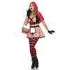 Sexy Red Riding Hood 4 Pc Cosplay Halloween Red Women's Costume Set Size M/L