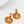 PUMPKIN ACRYLIC PRINTING EARRINGS