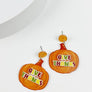 PUMPKIN ACRYLIC PRINTING EARRINGS