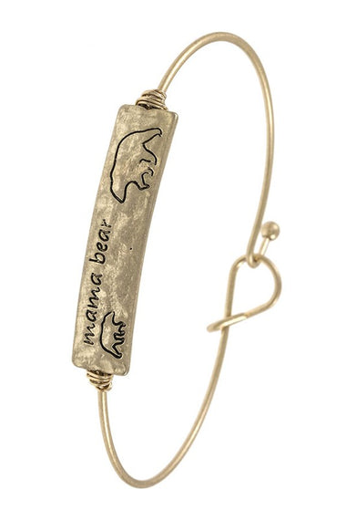 Diona J Mama Bear and Cub Bangle Bracelet For Mother's Day Gift Jewelry