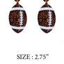 GLITTER LEATHER SPORTS BALL POST EARRING