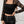 Side Drawstring Square Neck Long Sleeve Top