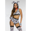 Doggy Dalmation 5 Pc Women's Halloween Cosplay White Black Costume Set Size XL