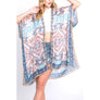 DIONA J MANDALA BOHO PRINTED KIMONO CARDIGAN ONE SIZE PINK