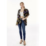 DIONA J FASHION FLOWER PRINT SHORT KIMONO ONE SIZE COLOR BLACK