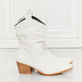 MMShoes Better in Texas Scrunch Cowboy Boots in White