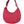 DIONA J WOMEN'S LEATHER TRENDY CURVED ROUND ZIPPER SHOULDER BAG COLOR FUCHSIA