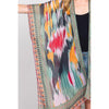 DIONA J GEOMETRIC TRIM TIE DYE PRINT KIMONO CARDIGAN ONE SIZE COLOR OLIVE