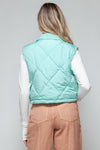 Snobbish Snap Down Quilted Crop Vest