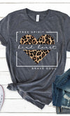 Free Spirit Leopard Heart Graphic Tee PLUS