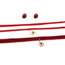 Burgundy Evil Eye Layered Choker