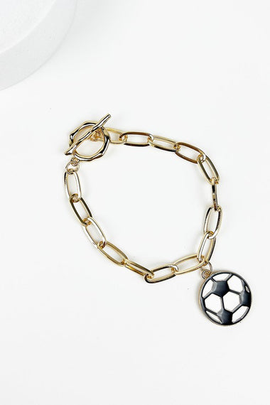 VARIET YOF SPORTS BALL EPOXY PENDANT CHAIN BRACELE