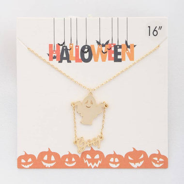 Halloween Ghost Boo Necklace