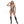 Sexy Snakeskin 4 PC Plunge Neck Bodysuit with Lace-Up Front Costume Set Size XS