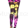 Tie dye spandex opaque pantyhose (Glow UV Reactive)