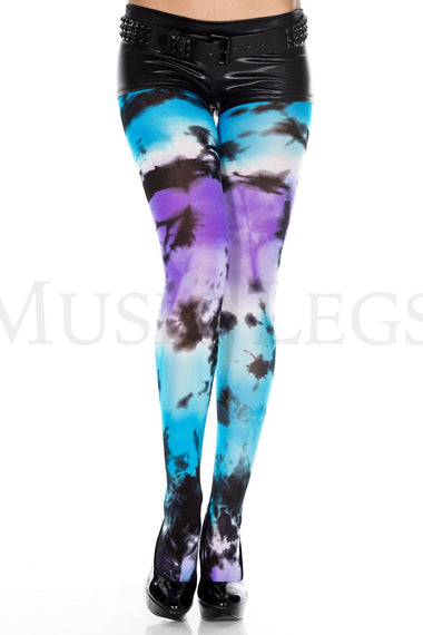 Tie dye pantyhose