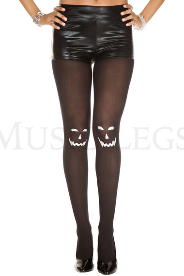 Jack-O' Lantern silhouette pantyhose