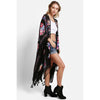 DIONA J FLORAL LACE KIMONO ONE SIZE COLOR BLACK