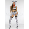 Doggy Dalmation 5 Pc Women's Halloween Cosplay White Black Costume Set Size XS