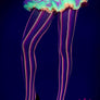 Pastel colors fishnet pantyhose (Glow UV Reactive)