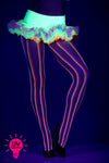 Pastel colors fishnet pantyhose (Glow UV Reactive)
