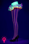 Pastel colors fishnet pantyhose (Glow UV Reactive)