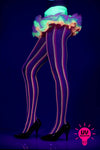 Pastel colors fishnet pantyhose (Glow UV Reactive)