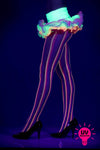 Pastel colors fishnet pantyhose (Glow UV Reactive)