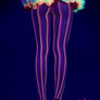 Pastel colors fishnet pantyhose (Glow UV Reactive)
