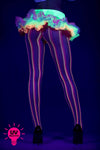 Pastel colors fishnet pantyhose (Glow UV Reactive)
