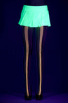 Vertical striped rainbow fishnet tights (Glow UV Reactive)