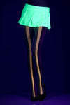 Vertical striped rainbow fishnet tights (Glow UV Reactive)