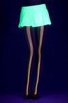 Vertical striped rainbow fishnet tights (Glow UV Reactive)