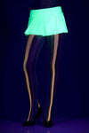 Vertical striped rainbow fishnet tights (Glow UV Reactive)