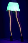 Vertical striped rainbow fishnet tights (Glow UV Reactive)