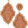 Diona J Quatri Foil Shape Pattern Moroccan Seed Bead Earring