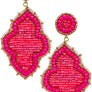 Diona J Quatri Foil Shape Pattern Moroccan Seed Bead Earring