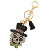 Halloween Skull Rhinestone Keychain