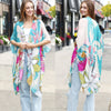 DIONA J FLORAL PRINT KIMONO ONE SIZE MULTICOLOR