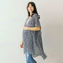 DIONA J ABSTRACT BOHO PRINT KIMONO CARDIGAN ONE SIZE COLOR BLACK