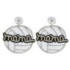 Diona J Game Day Basketball Seed Beaded Mama Post and Drop Earrings