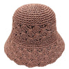 DIONA J STRAW BUCKET HAT ONE SIZE COLOR MINT DARK PINK