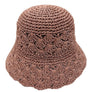 DIONA J STRAW BUCKET HAT ONE SIZE COLOR MINT DARK PINK