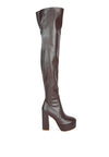 BUBBLE HIGH BLOCK HEELED OVER THE KNEE BOOTS