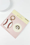 SPORTS BALL ENAMEL KEYCHAIN WITH PIN SET