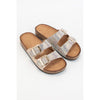 BERK-06 BEDAZZLED JEWELED BIRKENSTOCK SLIDE Champagne Size 7.5