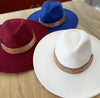 Wide brim panama hat in vegan felt