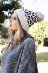 Leopard Knit Beanie