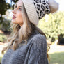 Leopard Knit Beanie