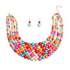 Rainbow Pearl 5 Strand Set